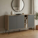 Balain buffet sonoma-anthracite 142x35.5x83cm