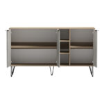 Balain buffet sonoma-gray beige marble look 142x35.5x83cm - Image 2