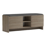 Shoe rack-stool Zulla sonoma-black 110x37x43cm - Image 3