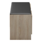 Shoe rack-stool Zulla sonoma-black 110x37x43cm - Image 6