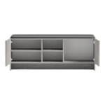 Shoe rack-stool Zulla gray beige marble effect-black 110x37x43cm - Image 2
