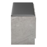 Shoe rack-stool Zulla gray beige marble effect-black 110x37x43cm - Image 6
