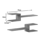 Wall shelf Galler anthracite 79x19.5x18cm - Image 4