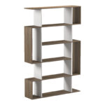 Mito sonoma-white bookcase 108.5x25x161cm - Image 2