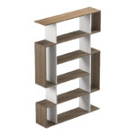 Mito sonoma-white bookcase 108.5x25x161cm - Image 5
