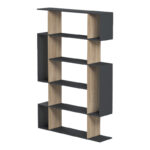 Mito anthracite-sonoma bookcase 108.5x25x161cm - Image 4