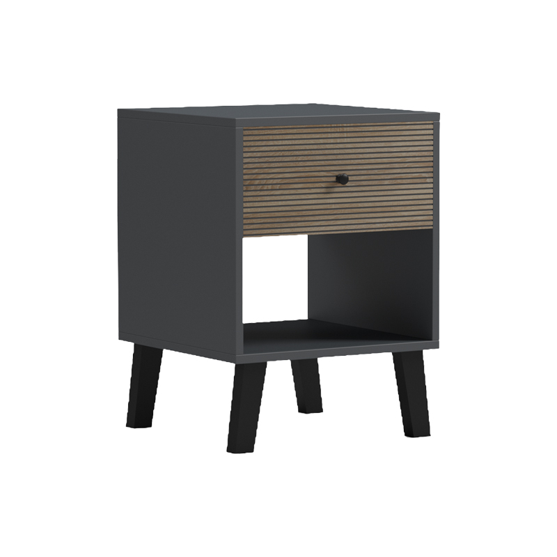 230-000176 Tuscany bedside table sonoma-anthracite 40x40x55cm - Image 1