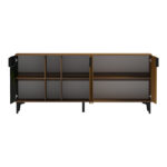 Riba buffet walnut-black marble look 180x40x78cm - Image 2