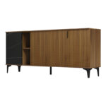 Riba buffet walnut-black marble look 180x40x78cm - Image 5
