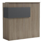 Optima reception desk with LED sonoma-anthracite 110x40x110cm
