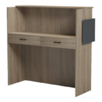 Optima reception desk with LED sonoma-anthracite 110x40x110cm - Image 3