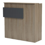 Optima reception desk with LED sonoma-anthracite 110x40x110cm - Image 4