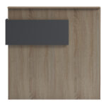 Optima reception desk with LED sonoma-anthracite 110x40x110cm - Image 5