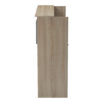 Optima reception desk with LED sonoma-anthracite 110x40x110cm - Image 6