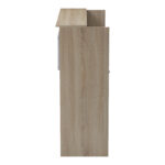 Optima reception desk with LED sonoma-white marlbew look 110x40x110cm - Image 6