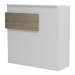 Optima reception desk with LED white -sonoma 110x40x110cm - Image 4