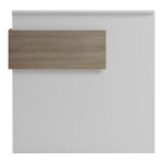 Optima reception desk with LED white -sonoma 110x40x110cm - Image 5