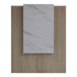 Reception desk Zowel with LED sonoma-white marble look 90x40x110cm - Image 5