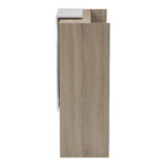 Reception desk Zowel with LED sonoma-white marble look 90x40x110cm - Image 6