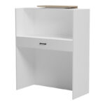 Reception desk Zowel with LED white - sonoma 90x40x110cm - Image 2
