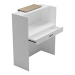 Reception desk Zowel with LED white - sonoma 90x40x110cm - Image 3