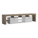 Liner TV cabinet sonoma-white 210x40x50cm - Image 3
