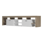 Liner TV cabinet sonoma-white 210x40x50cm - Image 4