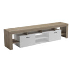 Liner TV cabinet sonoma-white 210x40x50cm - Image 5