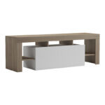 Liner TV cabinet sonoma-white 150x40x50cm - Image 3