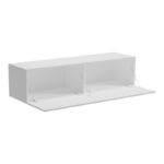 Wall-mounted TV cabinet with led Rival white 120x35x30cm - Image 2