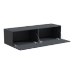 Wall-mounted TV cabinet with led Rival anthracite 120x35x30cm - Image 2