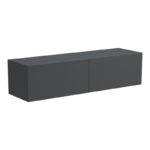 Wall-mounted TV cabinet with led Rival anthracite 120x35x30cm - Image 3