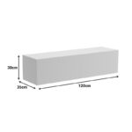 Wall-mounted TV cabinet with led Rival anthracite 120x35x30cm - Image 6