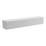Wall-mounted TV cabinet with led Rival white 180x35x30cm - Image 3