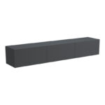 Wall-mounted TV cabinet with led Rival anthracite 180x35x30cm - Image 3