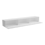 Wall-mounted TV cabinet with led Rival white 210x35x30cm - Image 2