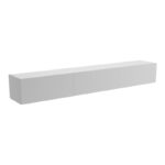 Wall-mounted TV cabinet with led Rival white 210x35x30cm - Image 3