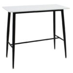Bar table Harriet MDF in white-black color 120x60x105cm