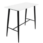 Bar table Harriet MDF in white-black color 120x60x105cm - Image 3