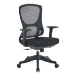 Litulo office chair mesh fabric in black 51x50.5x98/106cm