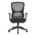 Litulo office chair mesh fabric in black 51x50.5x98/106cm - Image 3