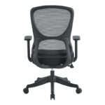 Litulo office chair mesh fabric in black 51x50.5x98/106cm - Image 4