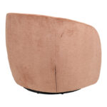 Barrelo swivel armchair dusty rose fabric 77x72x69cm - Image 2