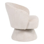 Cioura swivel armchair beige fabric 70x68x75cm - Image 3