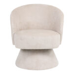 Cioura swivel armchair beige fabric 70x68x75cm - Image 4