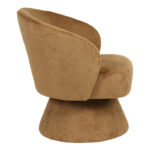 Cioura swivel armchair brown fabric 70x68x75cm - Image 3
