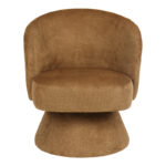 Cioura swivel armchair brown fabric 70x68x75cm - Image 4