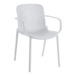 Teragi stackable armchair pp with UV protection white 59x57x82cm