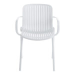 Teragi stackable armchair pp with UV protection white 59x57x82cm - Image 4