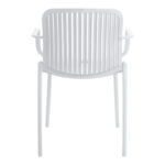 Teragi stackable armchair pp with UV protection white 59x57x82cm - Image 5